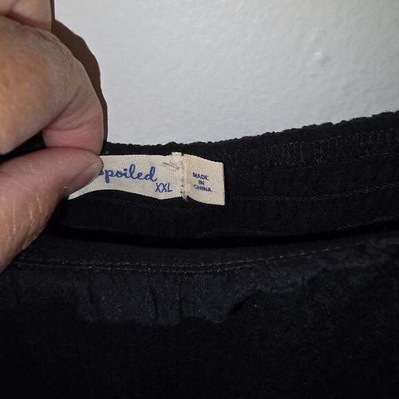 Live to be Spoiled - Black Spaghetti Strap Mini Dress - XXL - Picture 4 of 8